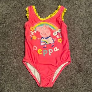 Peppa pig one piece swimsuit 3t